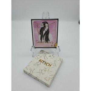 Kitsch Zodiac Charm Sagittarius Set 18in Necklace & Earrings 14K Gold Plated